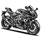 Suzuki GSX-R - laser-cut metal wall art