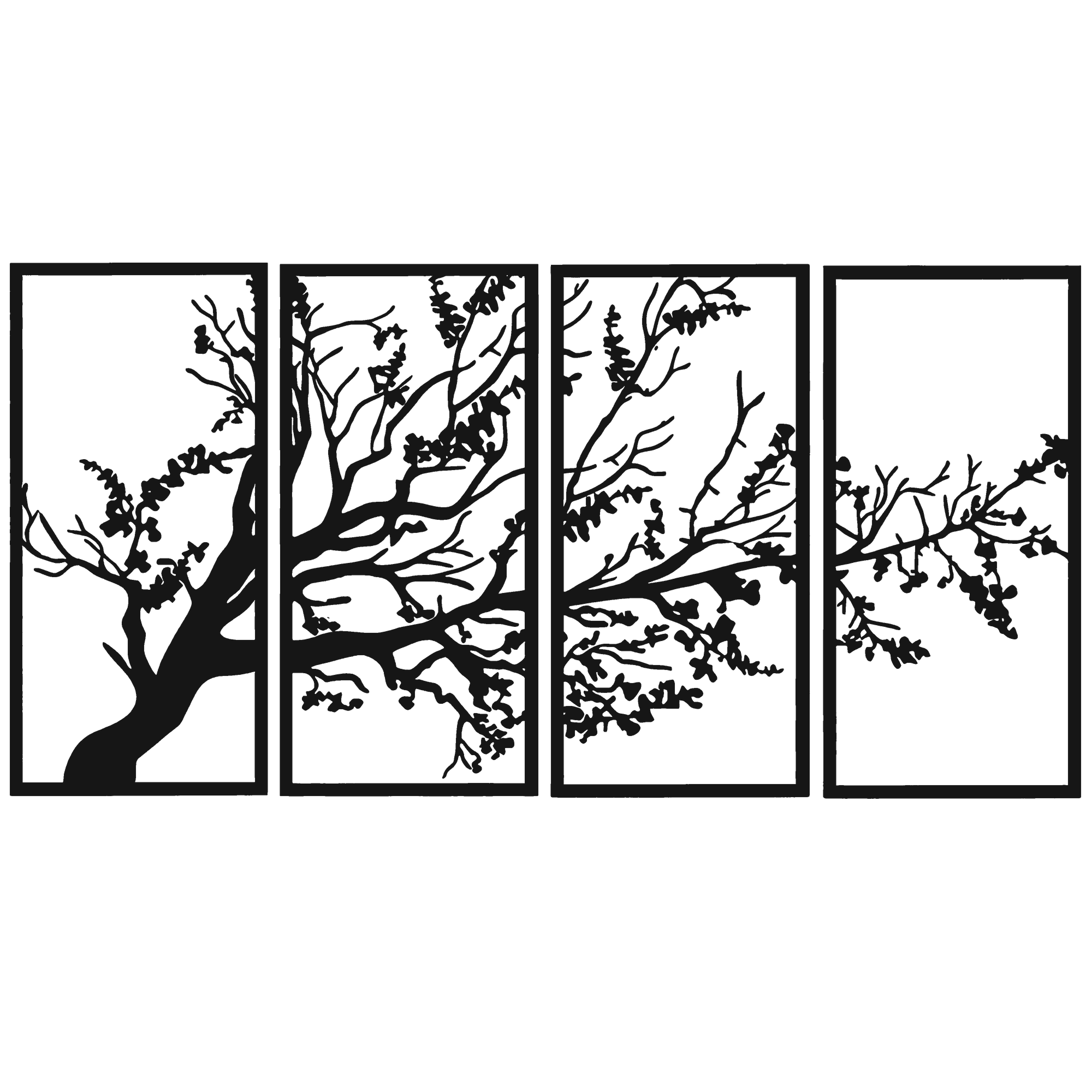 Branching Harmony - laser-cut metal wall art