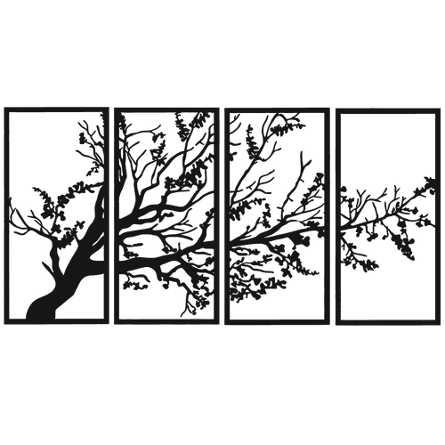Branching Harmony - laser-cut metal wall art