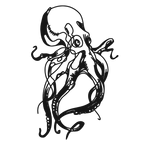 Tentacle Dance - laser-cut metal wall art