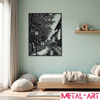 Japanese Tranquility - laser-cut metal wall art