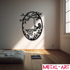 Garden Swing Dreams - laser-cut metal wall art