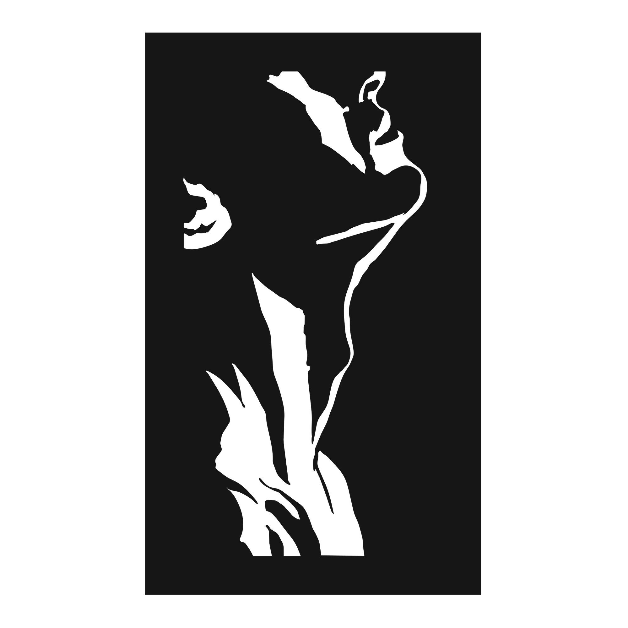 Masculine Silhouette - laser-cut metal wall art