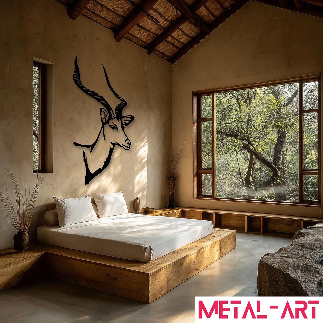 Noble Horns - laser-cut metal wall art