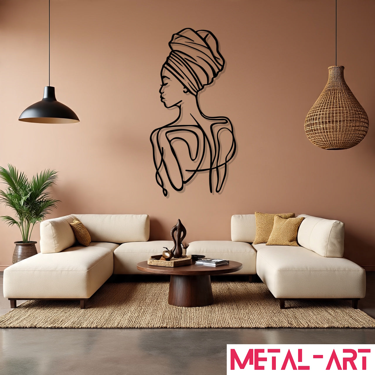 Tribal Grace - laser-cut metal wall art