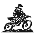 Dirt Bike - Peak Rush - laser-cut metal wall art