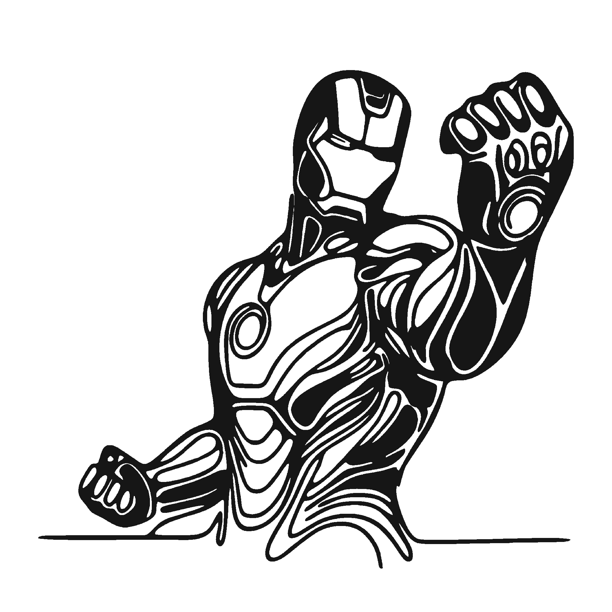 I Am Iron Man - laser-cut metal wall art