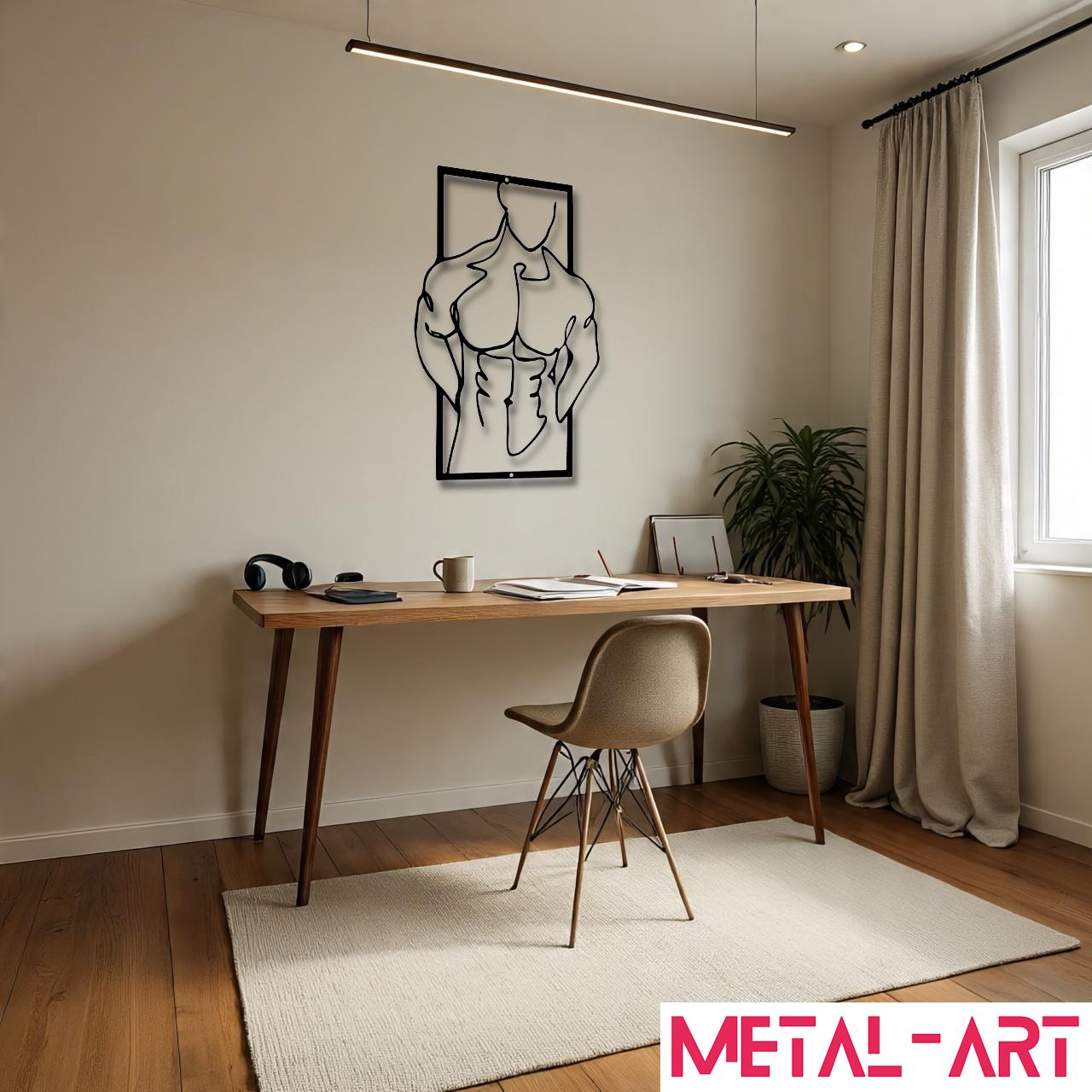 Linear Muscle - laser-cut metal wall art
