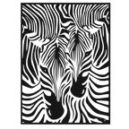 Zebra Fusion - laser-cut metal wall art