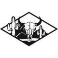 Outlaw Territory - laser-cut metal wall art