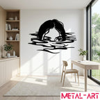 Submerged - laser-cut metal wall art