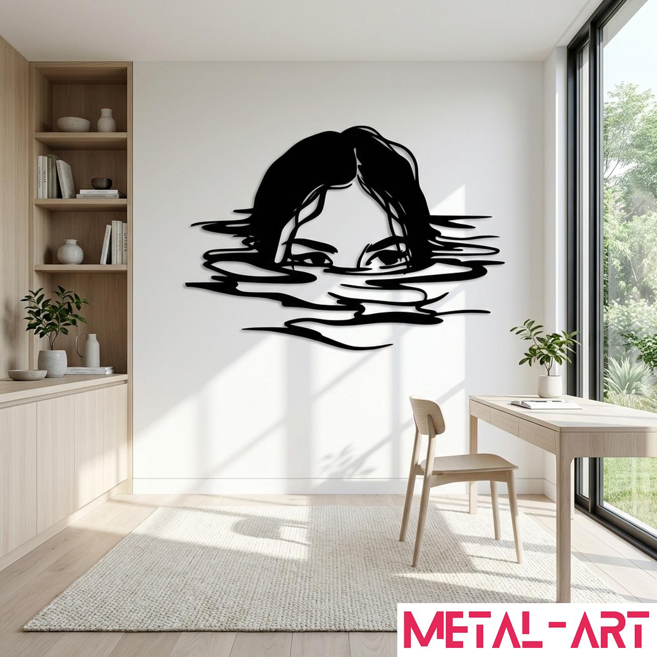 Submerged - laser-cut metal wall art