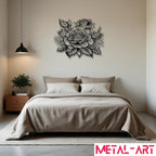 Rose Reverie - laser-cut metal wall art