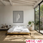 Striped Emergence - laser-cut metal wall art