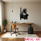 White Wolf - laser-cut metal wall art