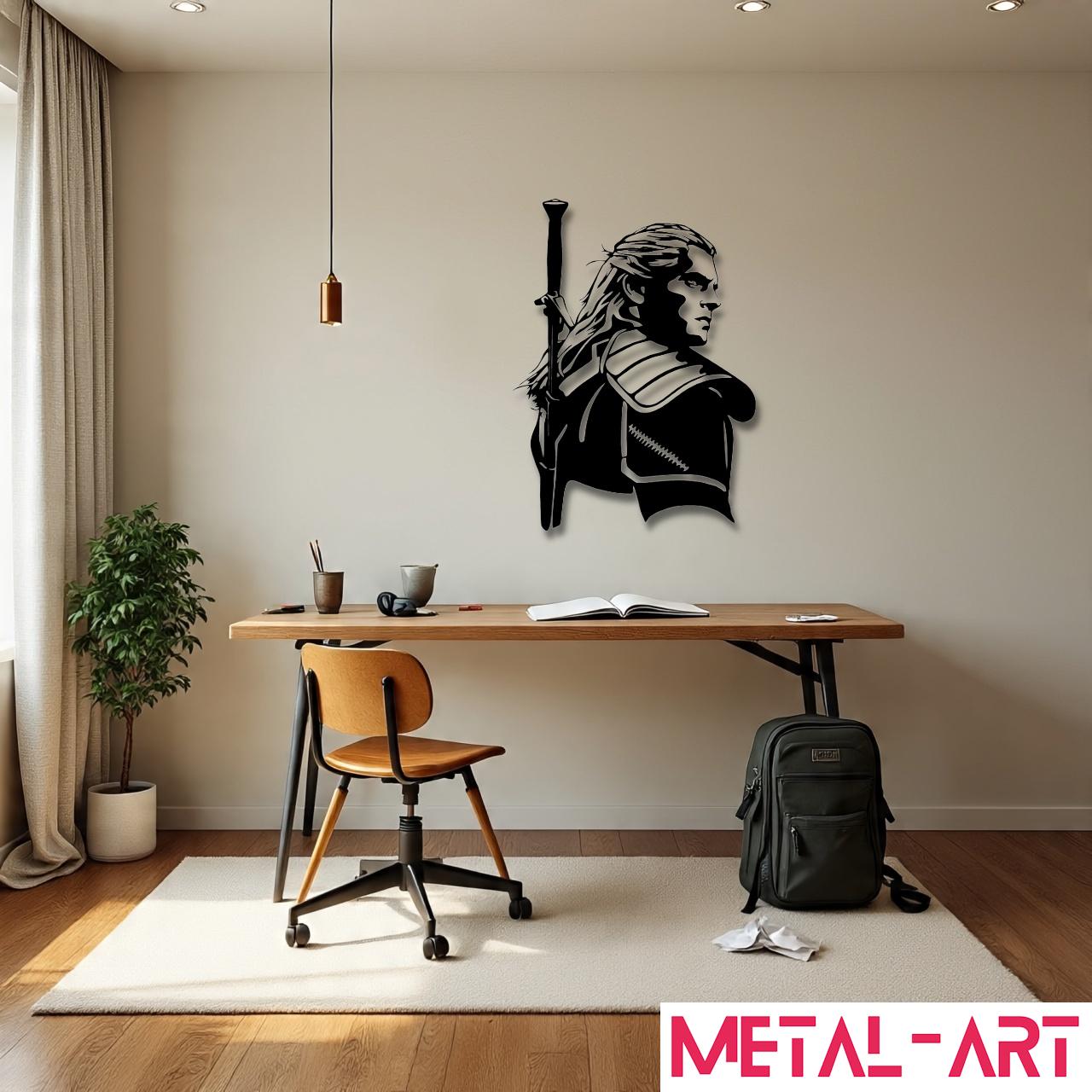 White Wolf - laser-cut metal wall art