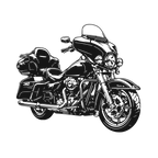 Harley Davidson Electra Glide - laser-cut metal wall art