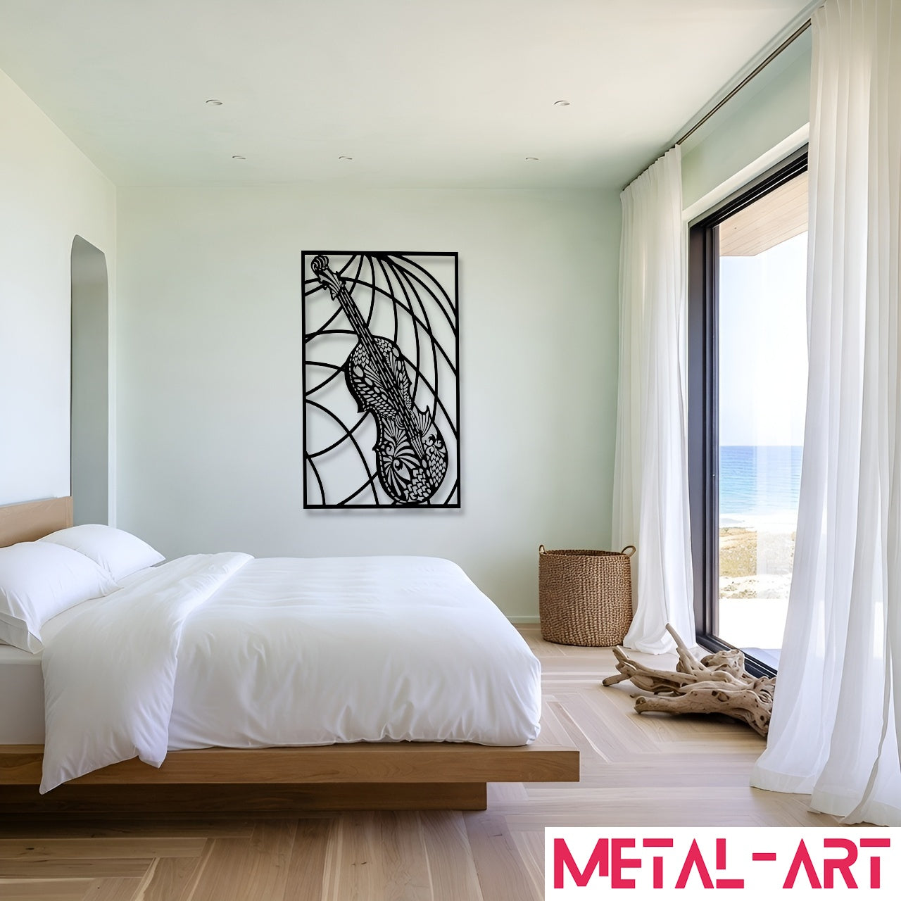 Patterned Melody - laser-cut metal wall art