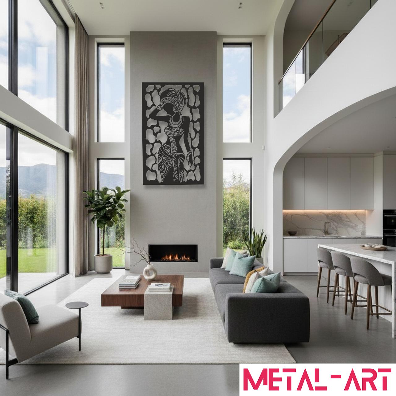 Ancestral Beauty - laser-cut metal wall art