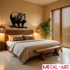 River Ruler - laser-cut metal wall art