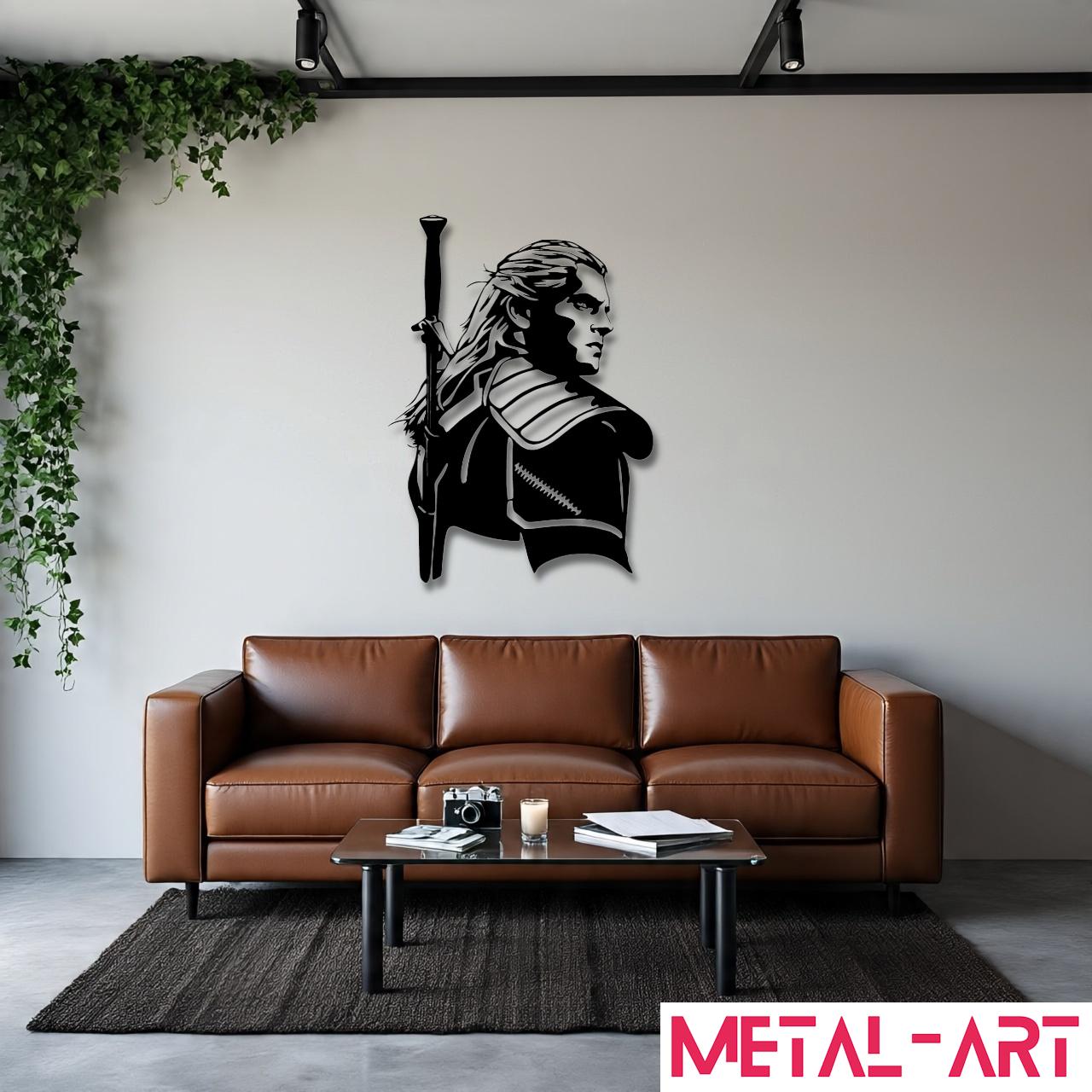 White Wolf - laser-cut metal wall art