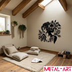 Floral Muse - laser-cut metal wall art