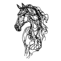 Wire Mane - laser-cut metal wall art