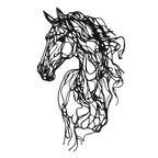 Wire Mane - laser-cut metal wall art