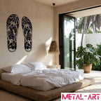 Island Footprints - laser-cut metal wall art