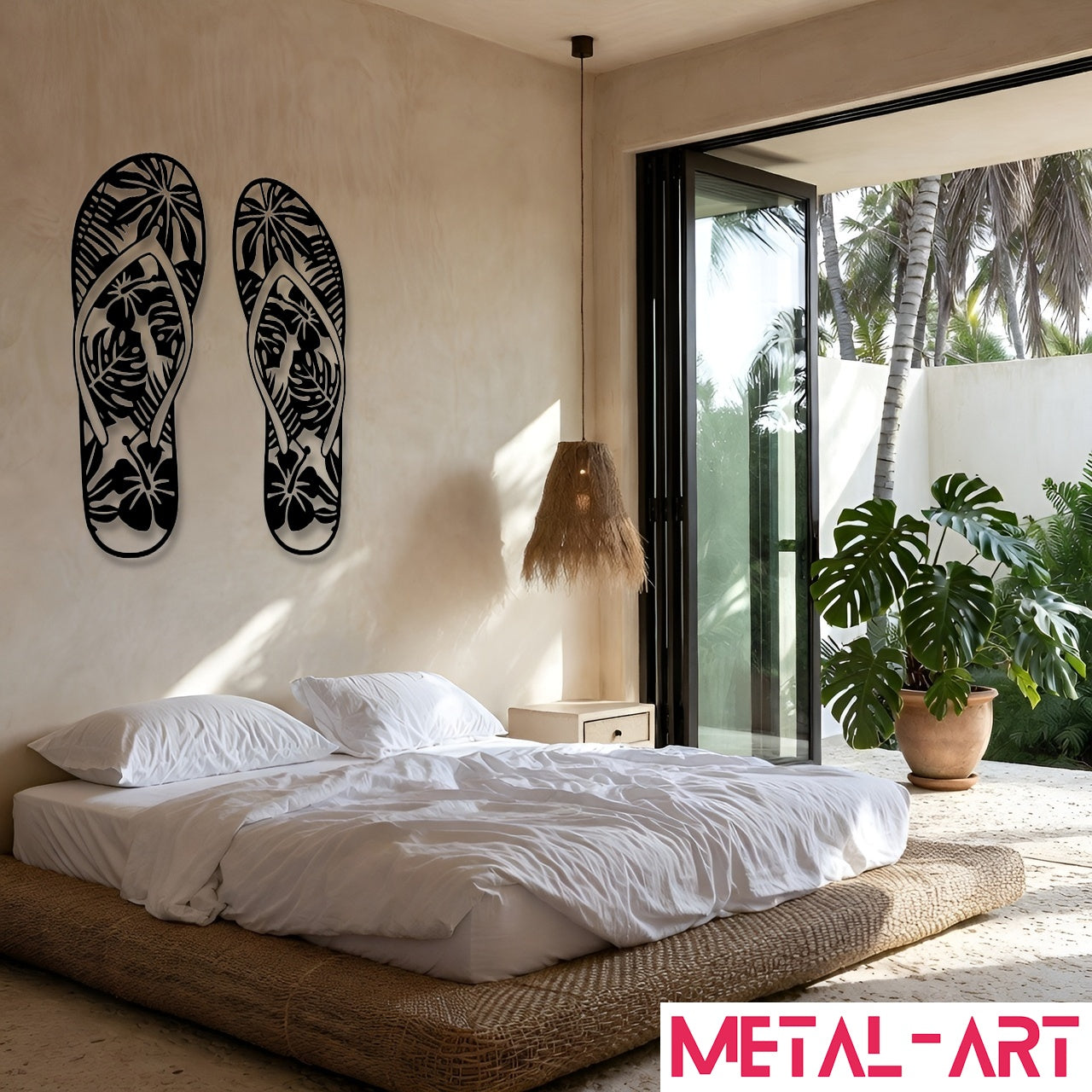 Island Footprints - laser-cut metal wall art