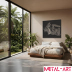 Cascade Silhouette - laser-cut metal wall art