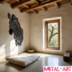 Striped Sentinel - laser-cut metal wall art
