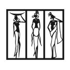 African Grace Trio - laser-cut metal wall art