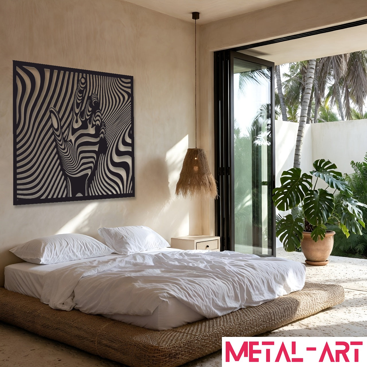 Phantom Touch - laser-cut metal wall art