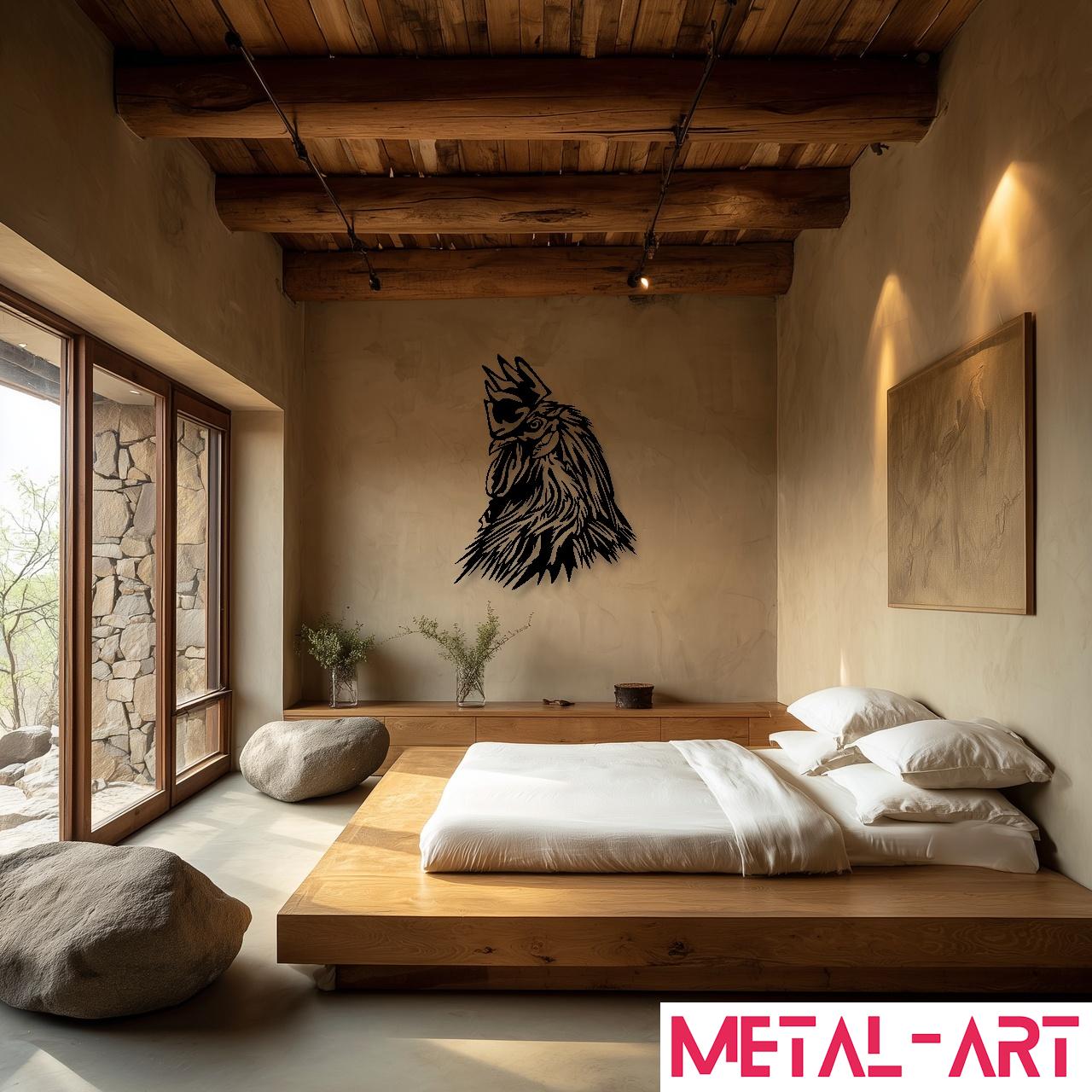 Crown of Feathers - laser-cut metal wall art