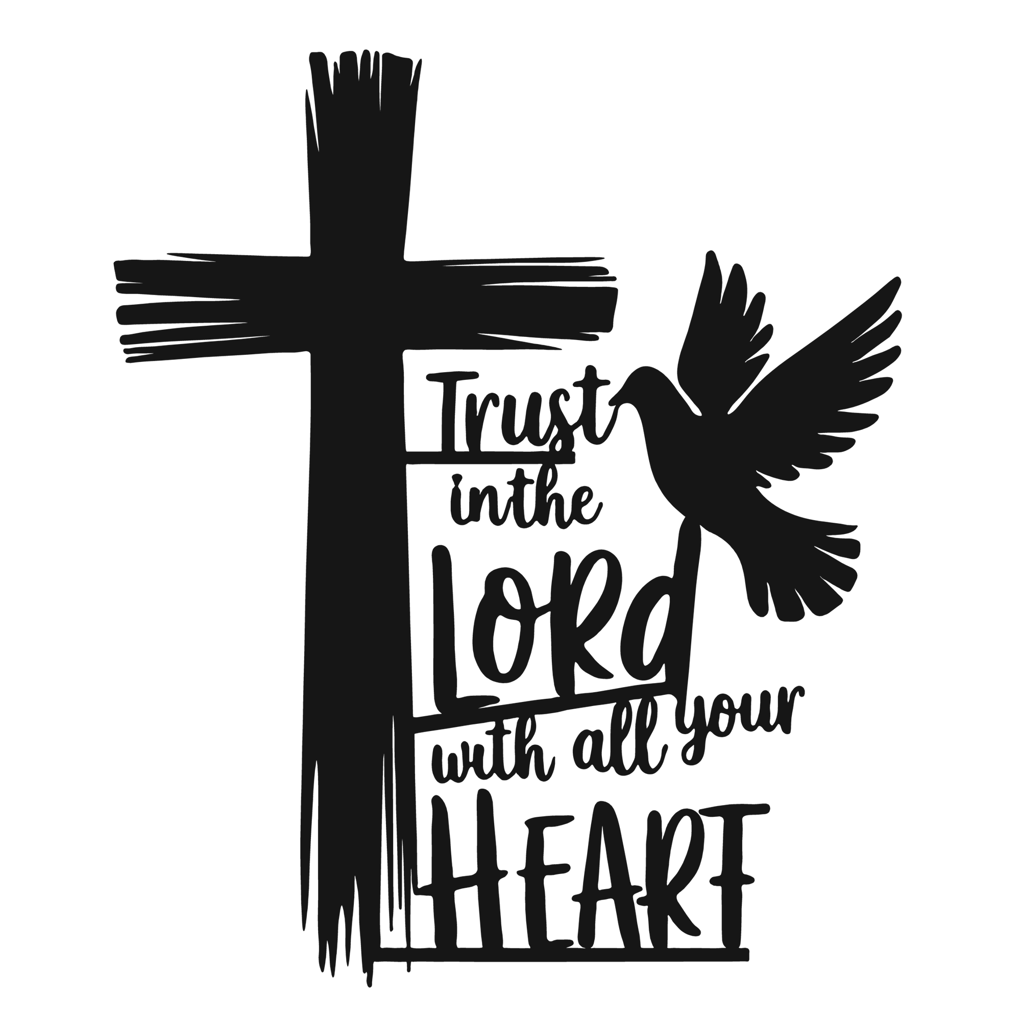 Wings of Belief - laser-cut metal wall art