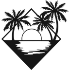 Island Escape - laser-cut metal wall art