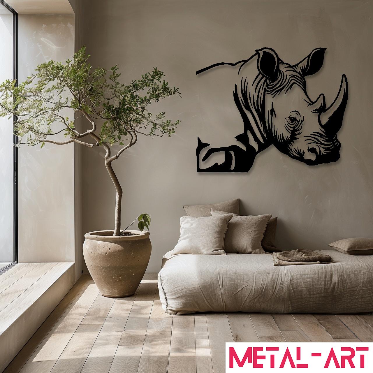 Mighty Horn - laser-cut metal wall art