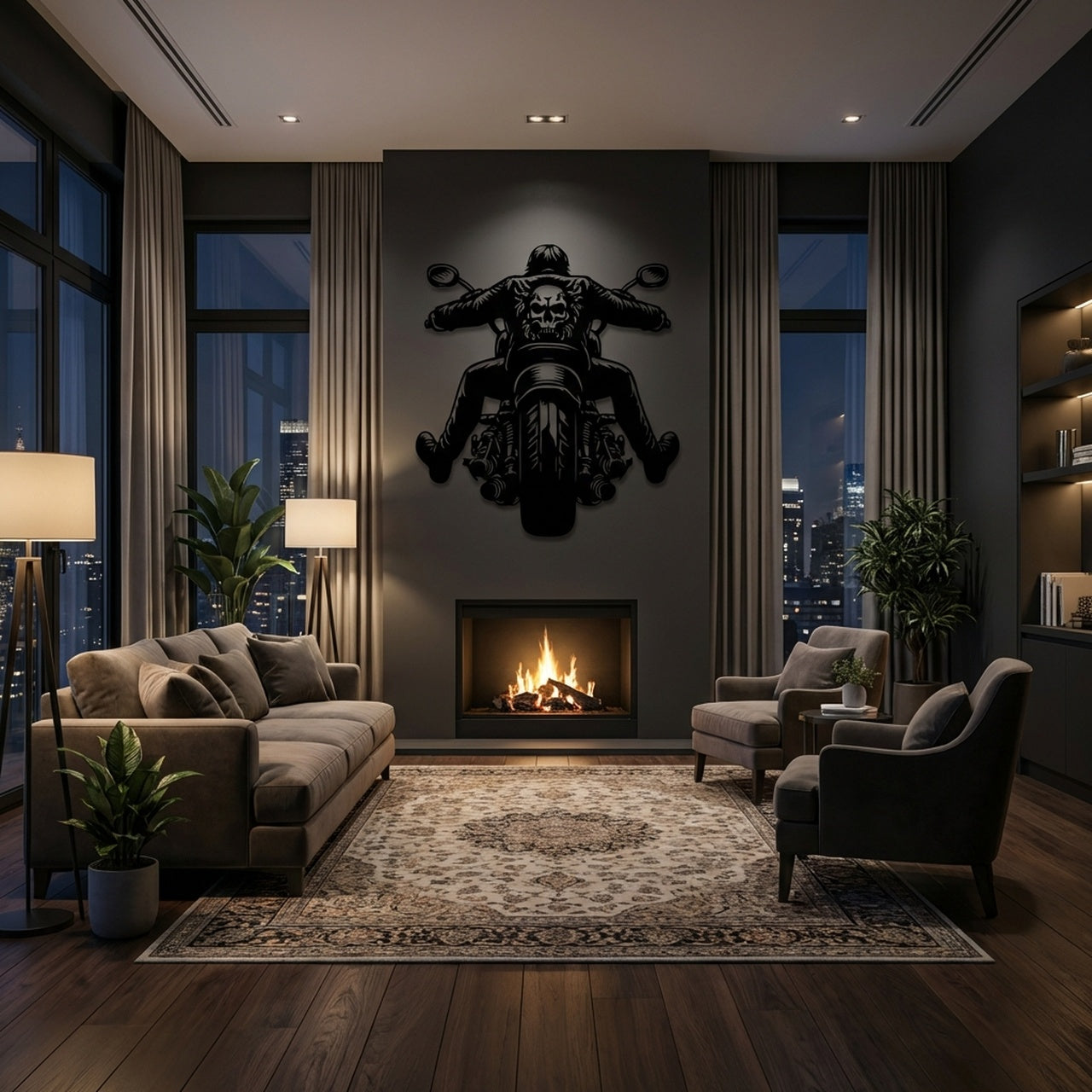 The Rider - laser-cut metal wall art