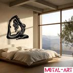 Flowing Asana - laser-cut metal wall art