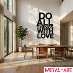 Words of Love - laser-cut metal wall art