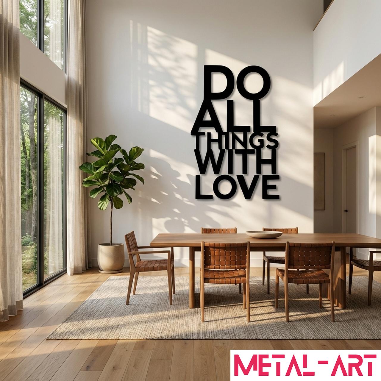 Words of Love - laser-cut metal wall art
