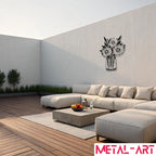 Eternal Bloom - laser-cut metal wall art