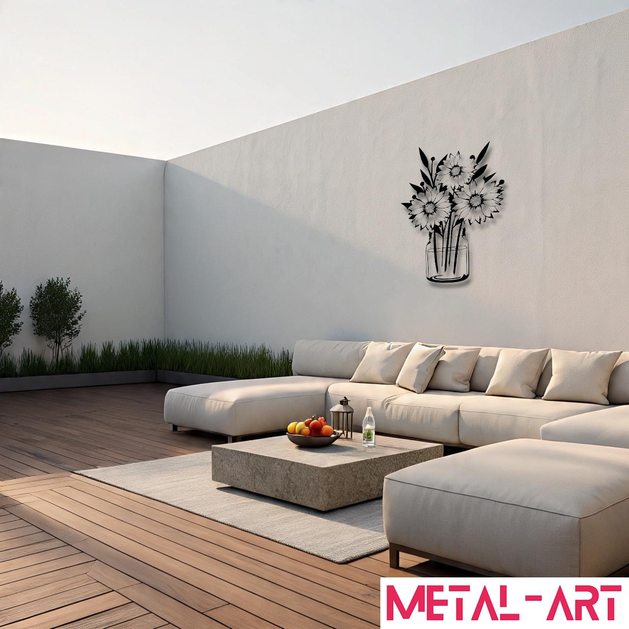 Eternal Bloom - laser-cut metal wall art