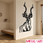 Regal Kudu - laser-cut metal wall art
