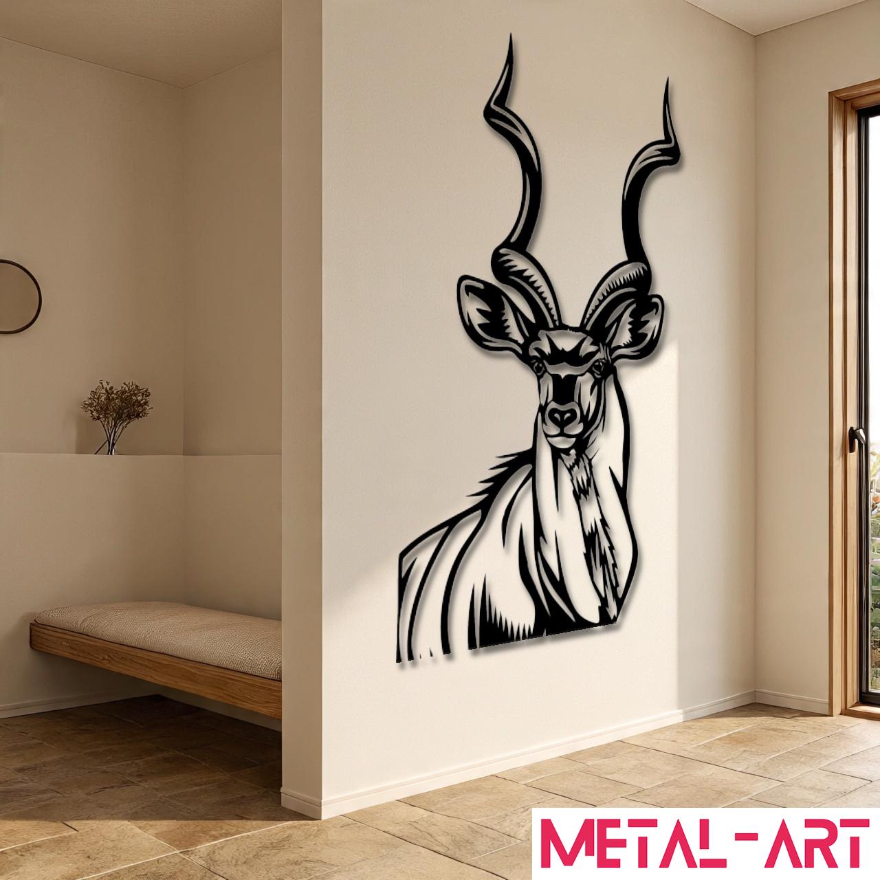 Regal Kudu - laser-cut metal wall art
