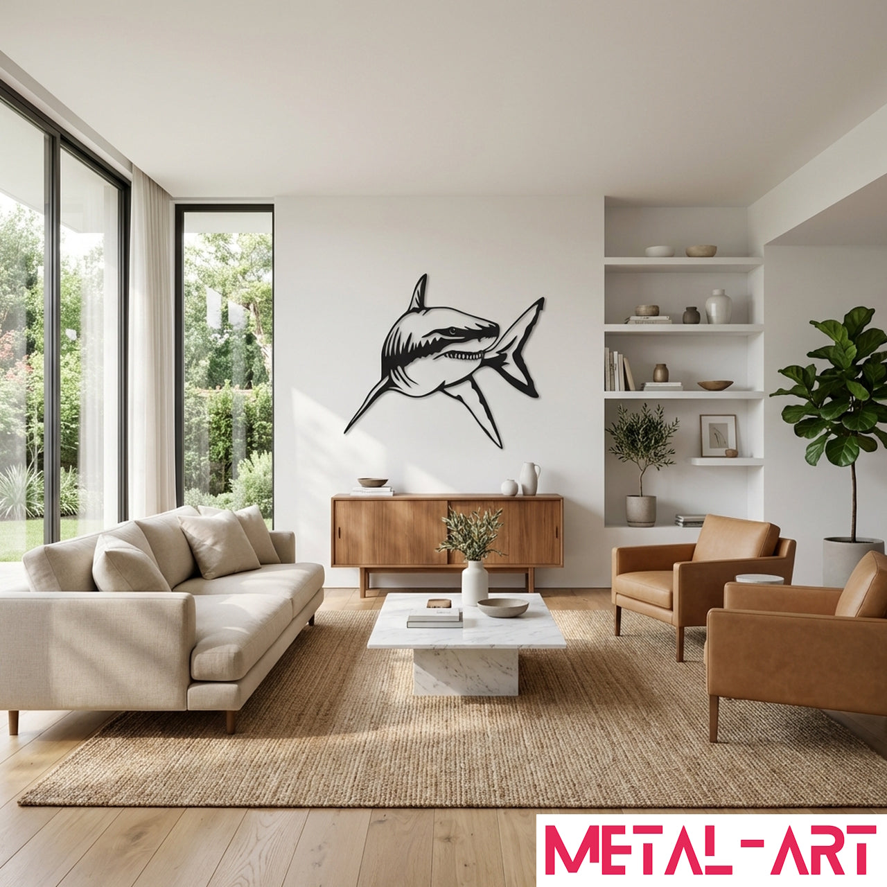 Jaws of Steel - laser-cut metal wall art