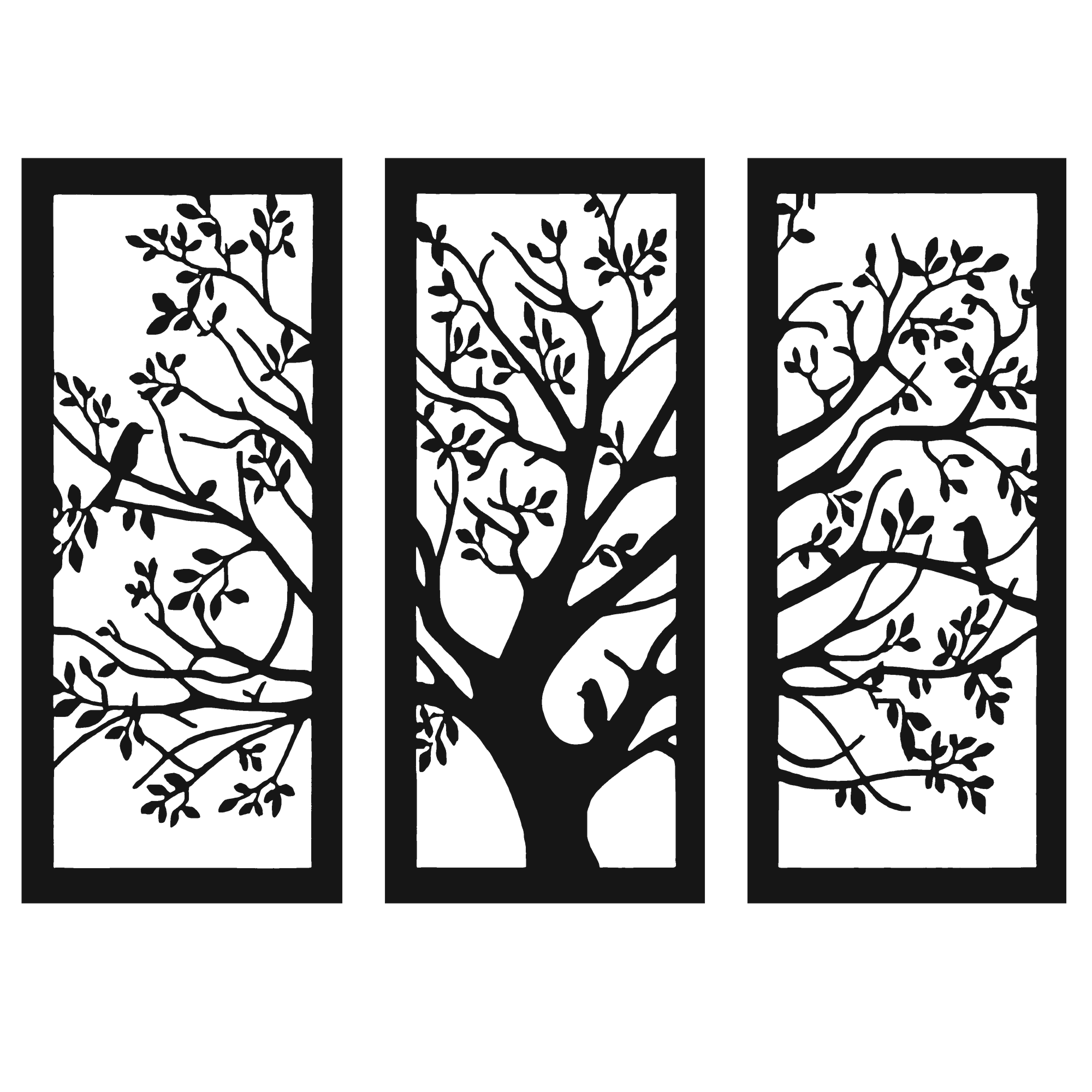 Whispers in the Trees - laser-cut metal wall art