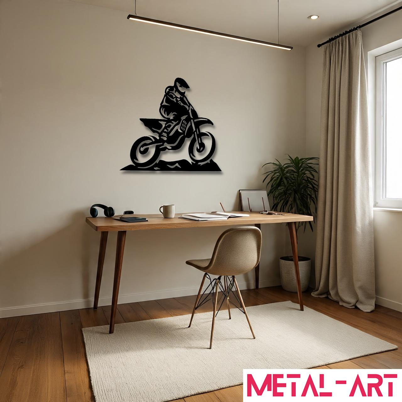 Dirt Bike - Peak Rush - laser-cut metal wall art