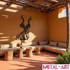Regal Kudu - laser-cut metal wall art